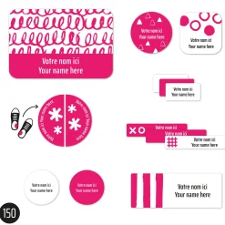 Kids Clement - Impressions Essential Name Labels - Pink patterns