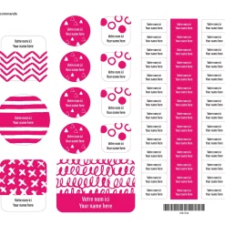 Kids Clement - Impressions Essential Name Labels - Pink patterns