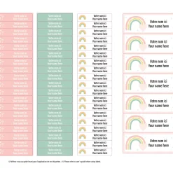 Kids Clement - Impressions Essential Name Labels - Pink Rainbows