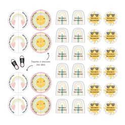 Kids Clement - Impressions Essential Name Labels - Pink Rainbows