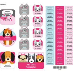 Kids Clement - Impressions Personalized Name Labels|Personalized Name Labels>Essential Name Labels - Pink Dog