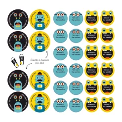 Kids Clement - Impressions Essential Name Labels – Robots
