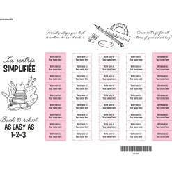 Kids Clement - Impressions Essential Name Labels – School pink