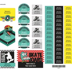 Kids Clement - Impressions Personalized Name Labels|Personalized Name Labels>Essential Name Labels - Skate