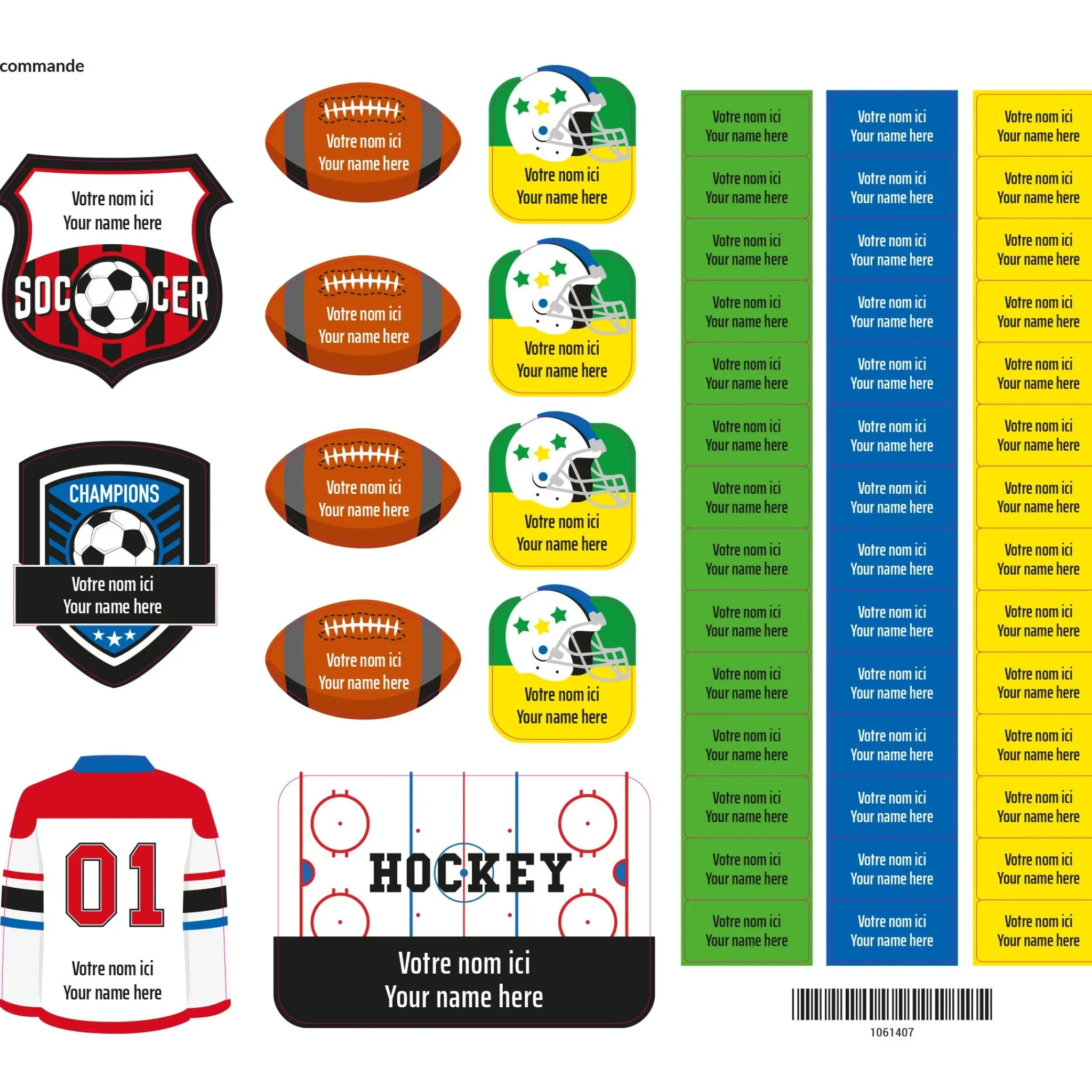 Kids Clement - Impressions Personalized Name Labels|Personalized Name Labels>Essential Name Labels – Sports