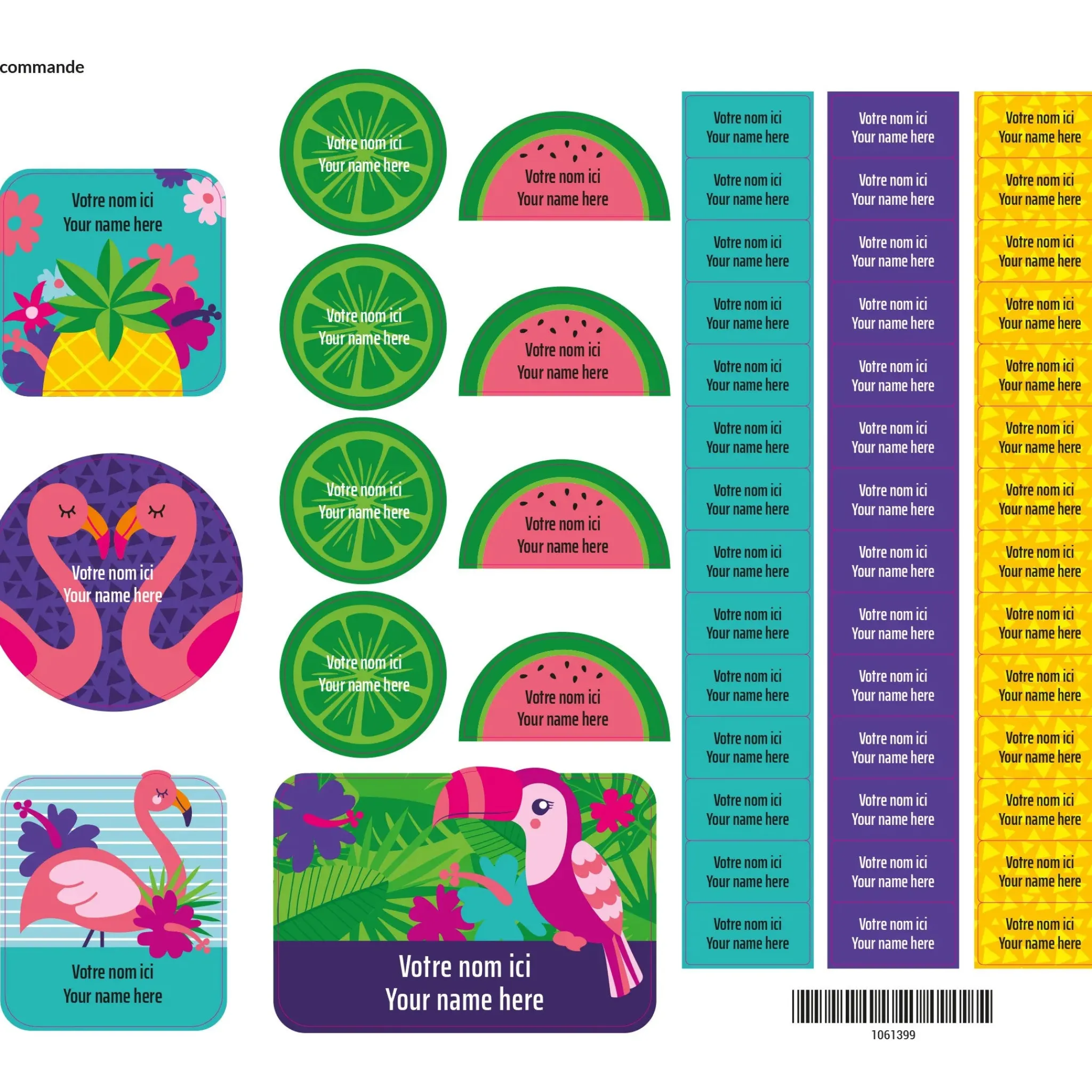 Kids Clement - Impressions Essential Name Labels - Tropical