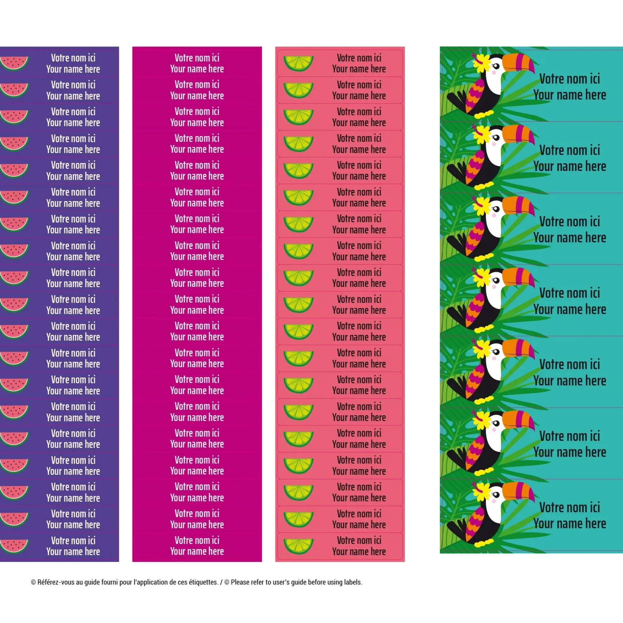 Kids Clement - Impressions Essential Name Labels - Tropical
