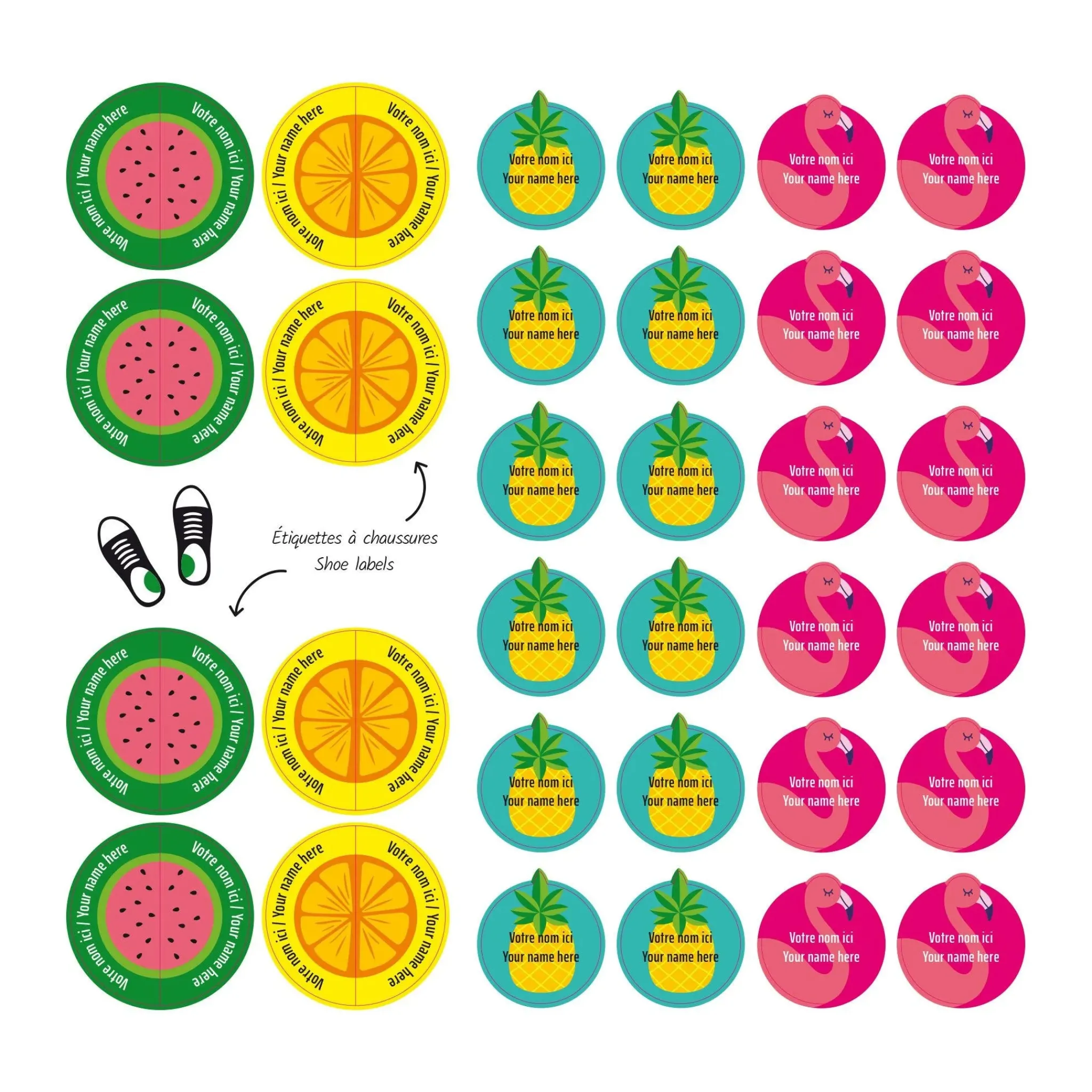 Kids Clement - Impressions Essential Name Labels - Tropical
