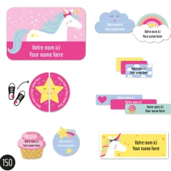Kids Clement - Impressions Essential Name Labels - Unicorn