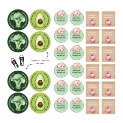 Kids Clement - Impressions Essential Name Labels - Veggies