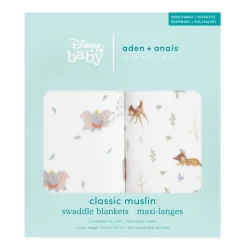 Kids Aden + Anais Blankets|Blankets>Essentials Cotton Muslin Swaddles 2 Pack - Disney™ Bambi / Dumbo