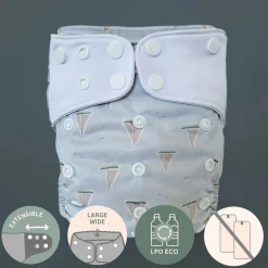 BOY La Petite Ourse Evolution Washable Diaper - Boats