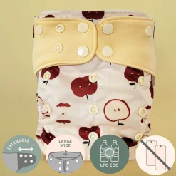 BOY La Petite Ourse Evolution Washable Diaper - Apple