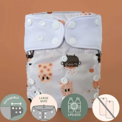 BOY La Petite Ourse Evolution Washable Diaper - Cauldron