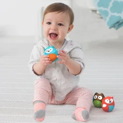 Kids Skip Hop Explore and More Egg Rattles Baby Toy Trio - Multi Animals