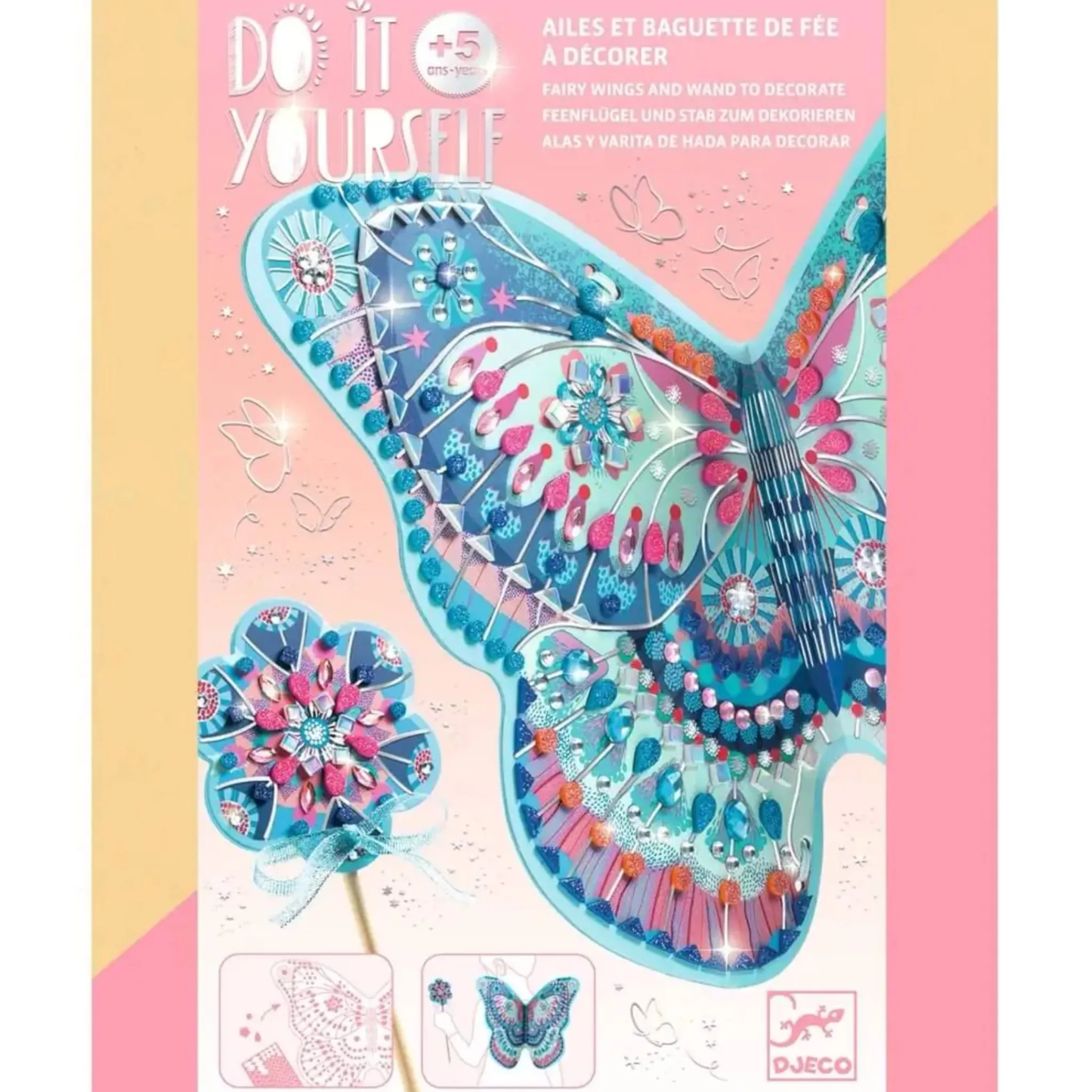 Kids Djeco Diy & Activities>Fairy Wings and Wand to Decorate
