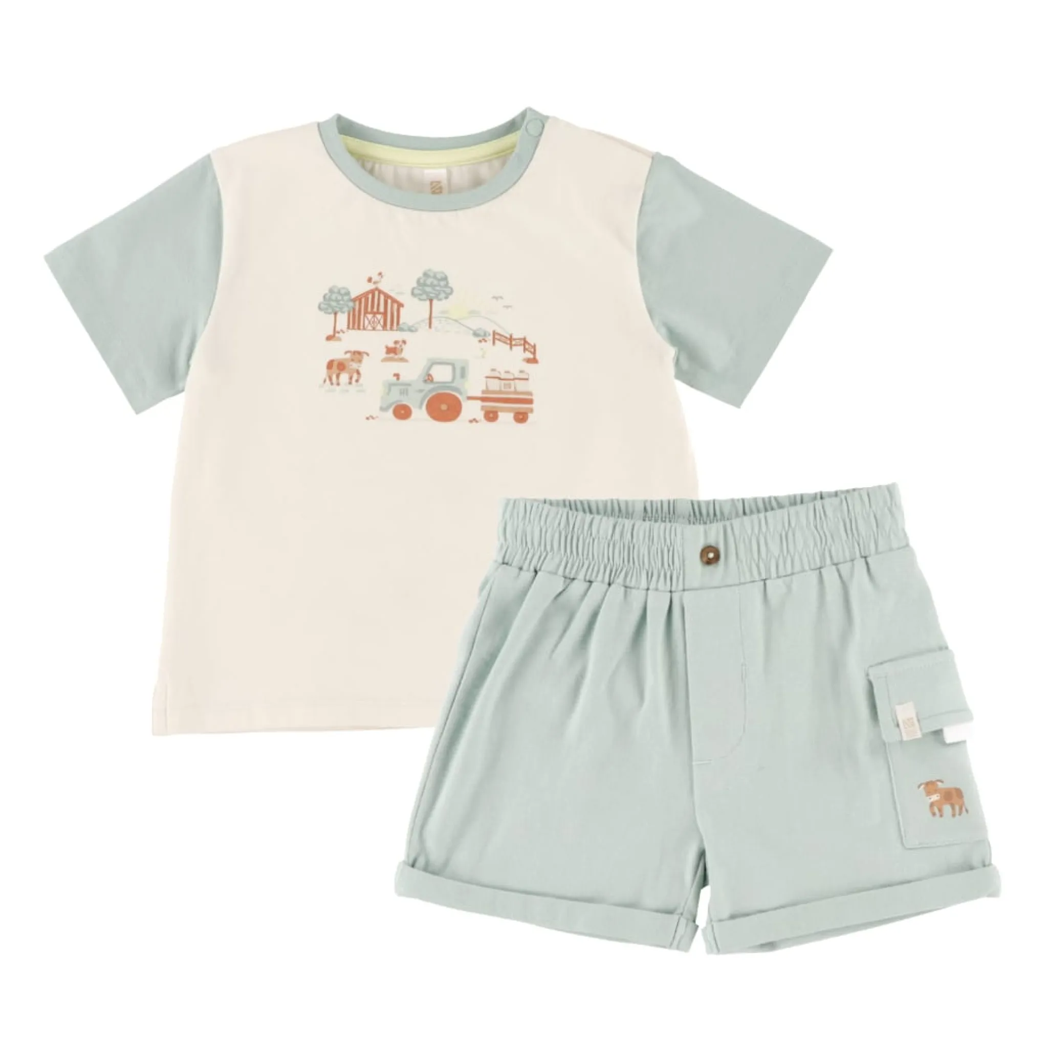 BOY Nano Outfit Sets>Farm Pocket Short Set 6-24m