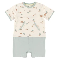 BOY Nano Farm Printed Romper 6-24m
