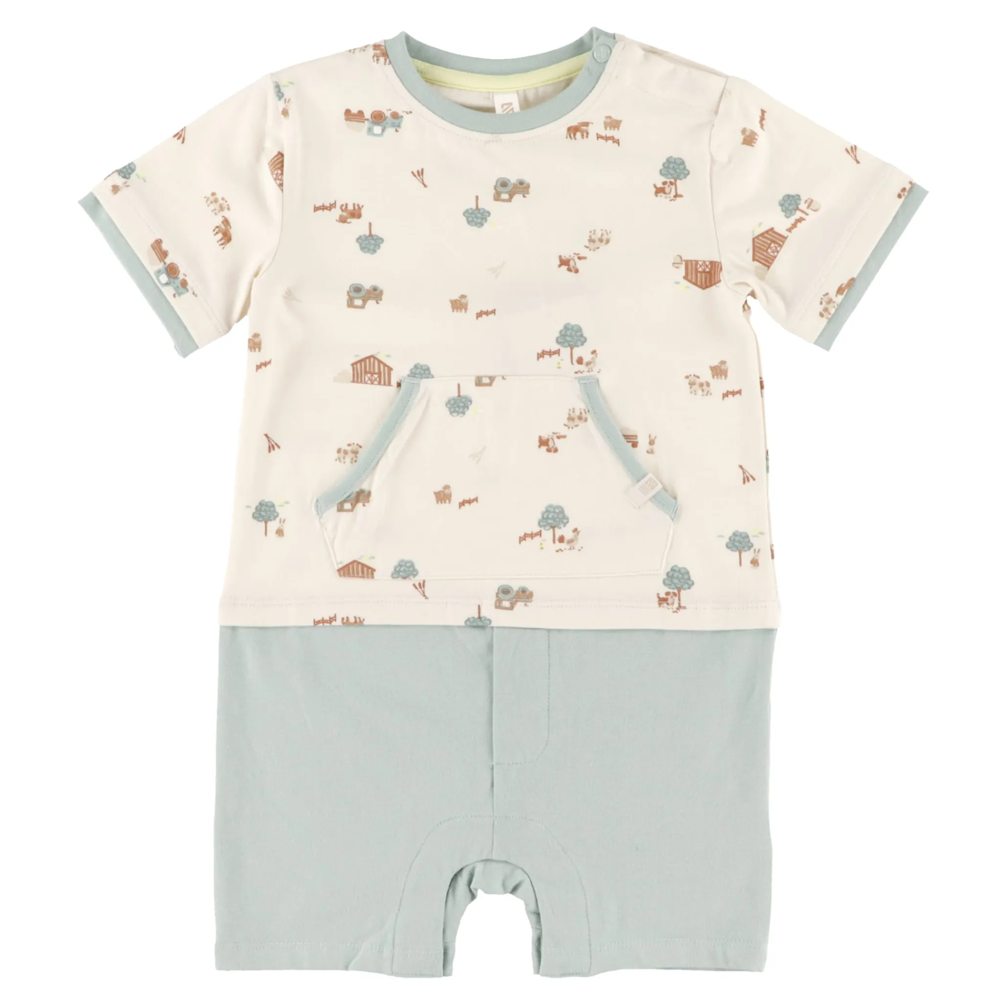 BOY Nano Farm Printed Romper 6-24m