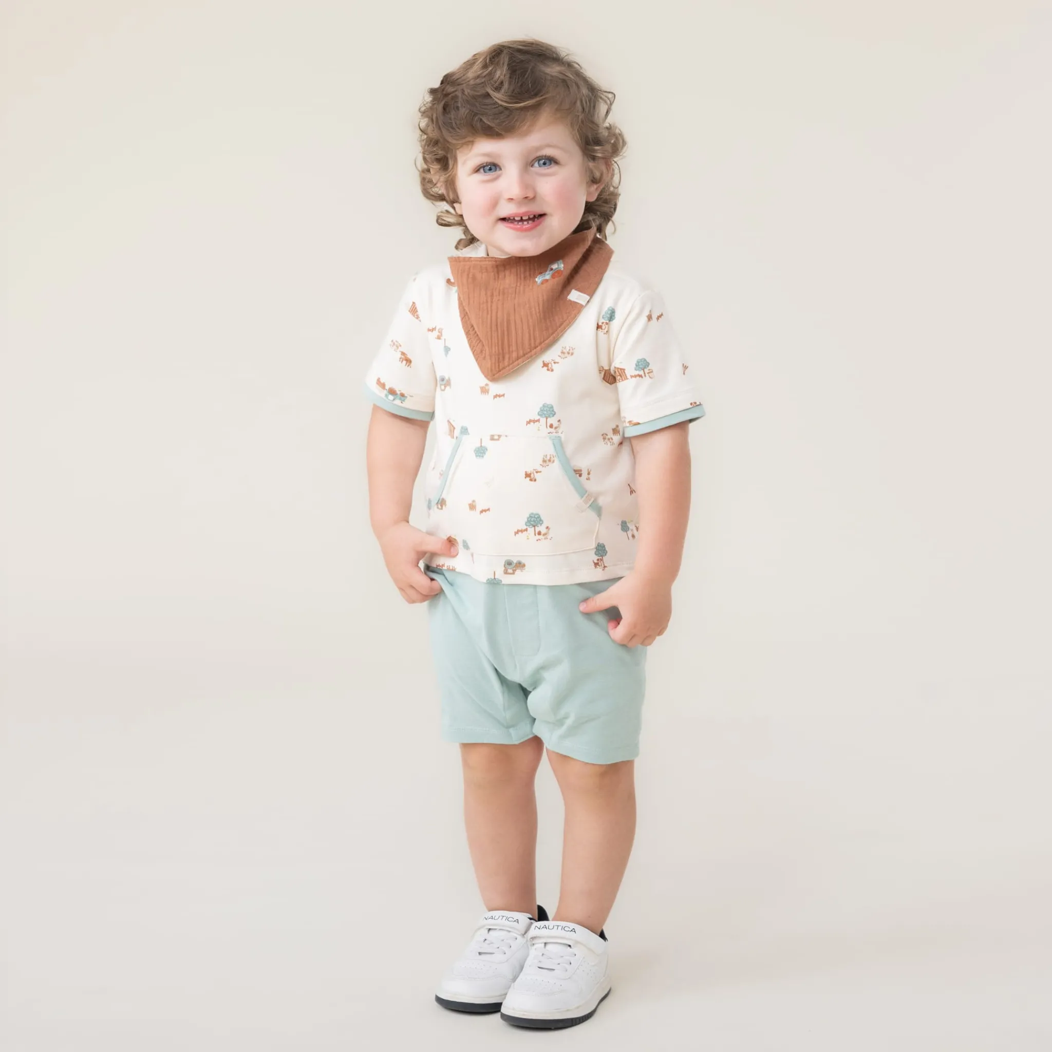 BOY Nano Farm Printed Romper 6-24m