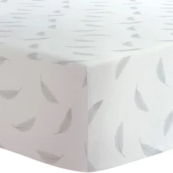 Kids Kushies Sheets|Bedding>Feathers Flanel Fitted Sheet - Grey