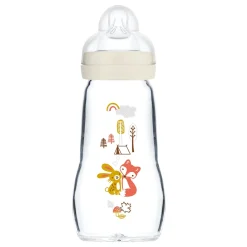 Mam Baby Breastfeeding|Bottles & Nipples>Feel Good Glass Bottle 0+ 6oz