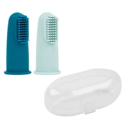 Nattou Finger Toothbrush (2) - Blue