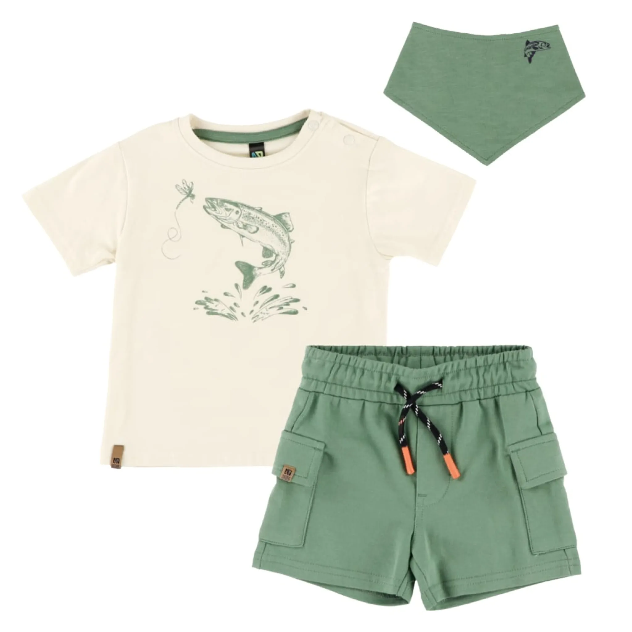 BOY Nano Outfit Sets>Fishing Cargo Short Set 6-24m