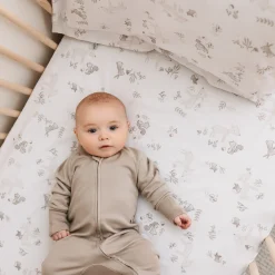 Kids Perlimpinpin Fitted Crib Sheet - Forest