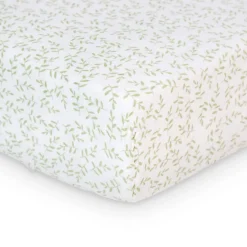 Kids Lulujo Fitted Crib Sheet - Greenery