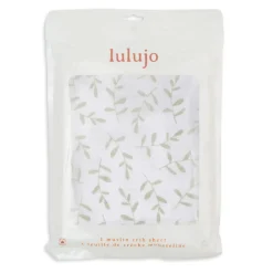 Kids Lulujo Fitted Crib Sheet - Greenery