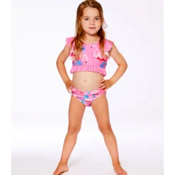 Kids Deux par Deux Flamingo Two Piecess Swimsuit 2-6y