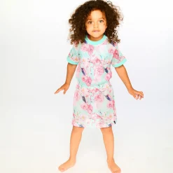 Kids Deux par Deux Flamingos Beach Dress 7-12