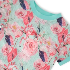 Kids Deux par Deux Flamingos Beach Dress 2-6