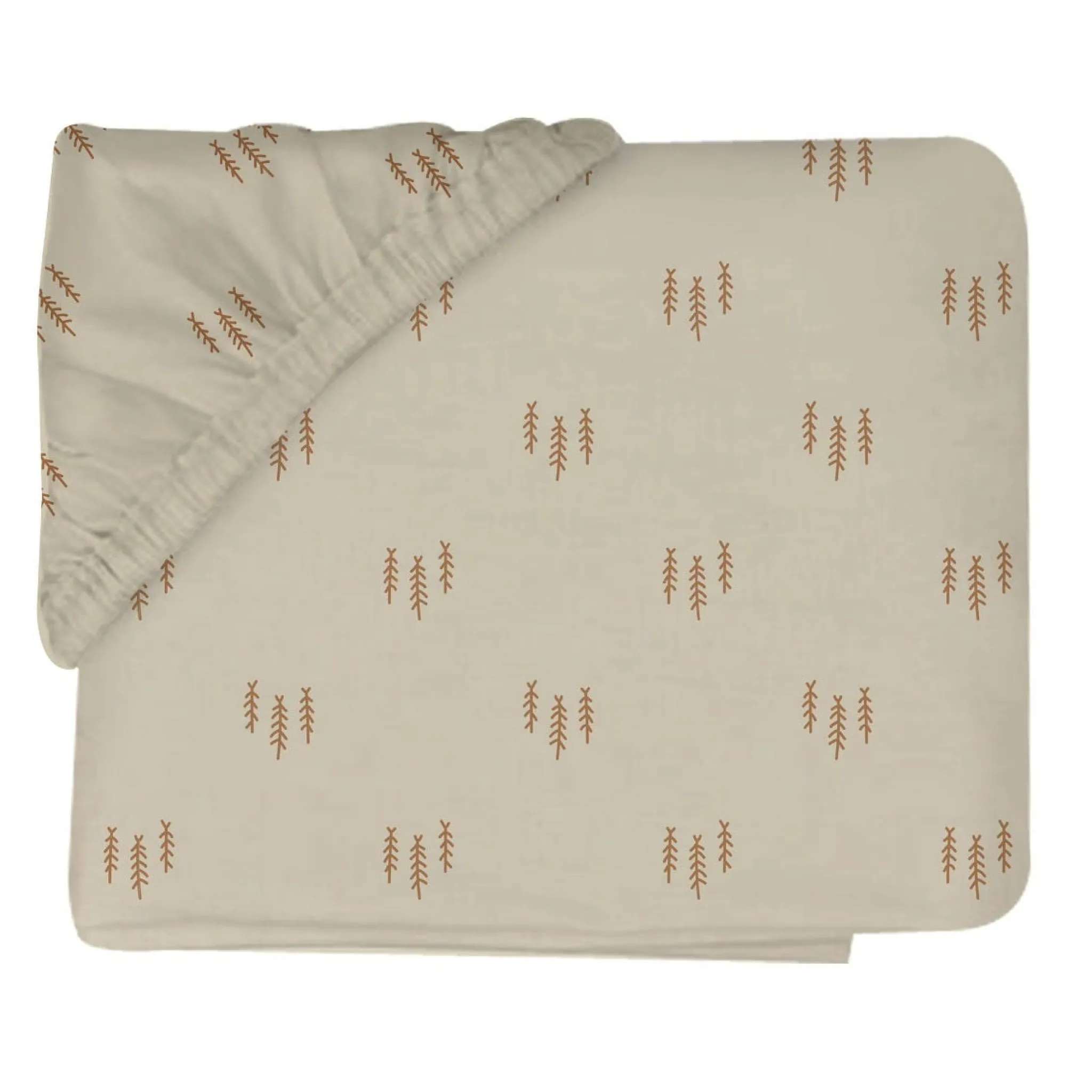 Kids Jasxtek Flannel Crib Fitted Sheet - Pines