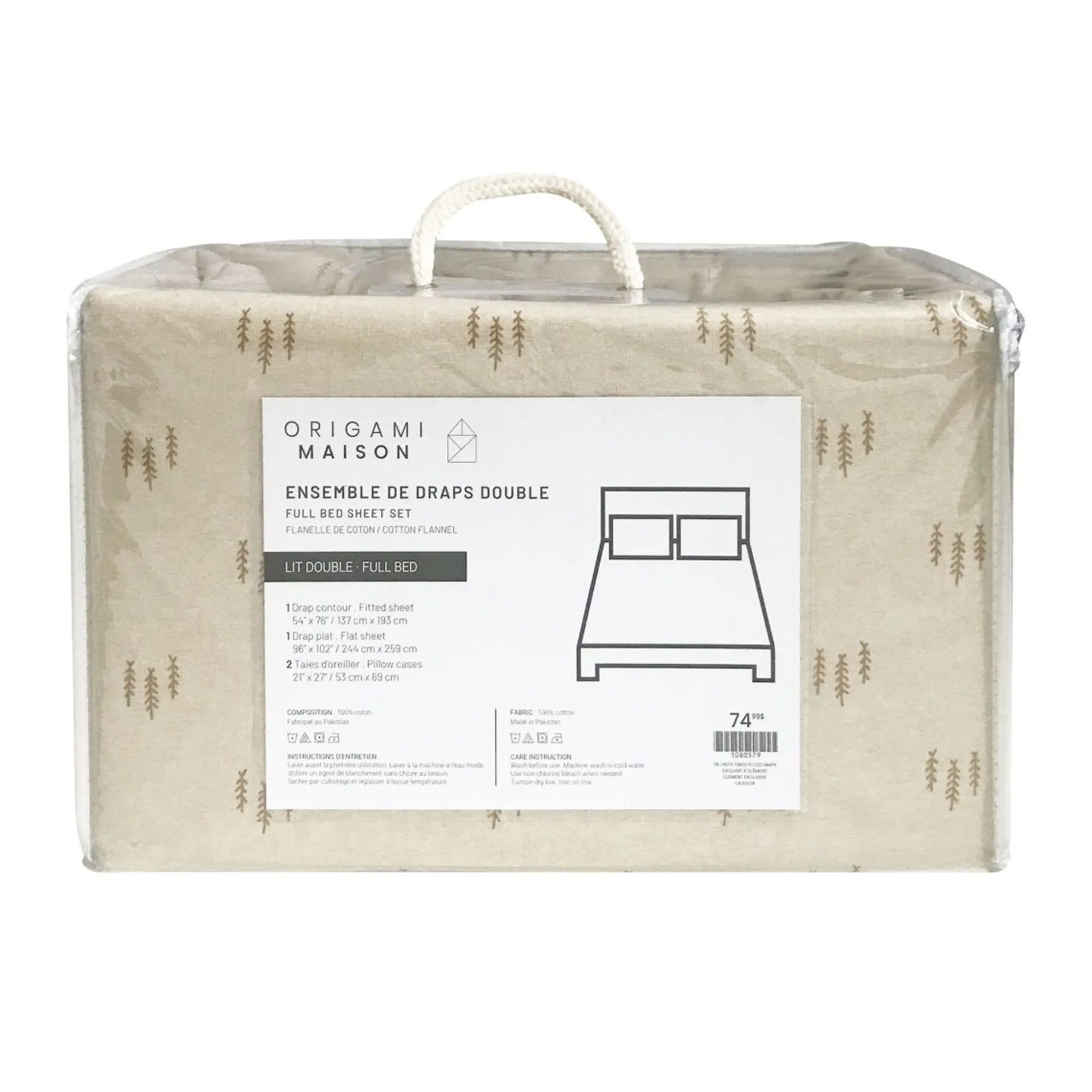 Kids Jasxtek Sheets|Full & Queen Size Bedding>Flannel Double Sheet Set - Pines