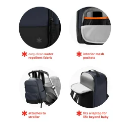 Skip Hop Flex Diaper Bag Backpack - Navy
