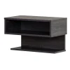 South Shore Nightstands>Floating Nightstand - Sazena Gray Oak