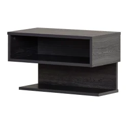 South Shore Nightstands>Floating Nightstand - Sazena Gray Oak