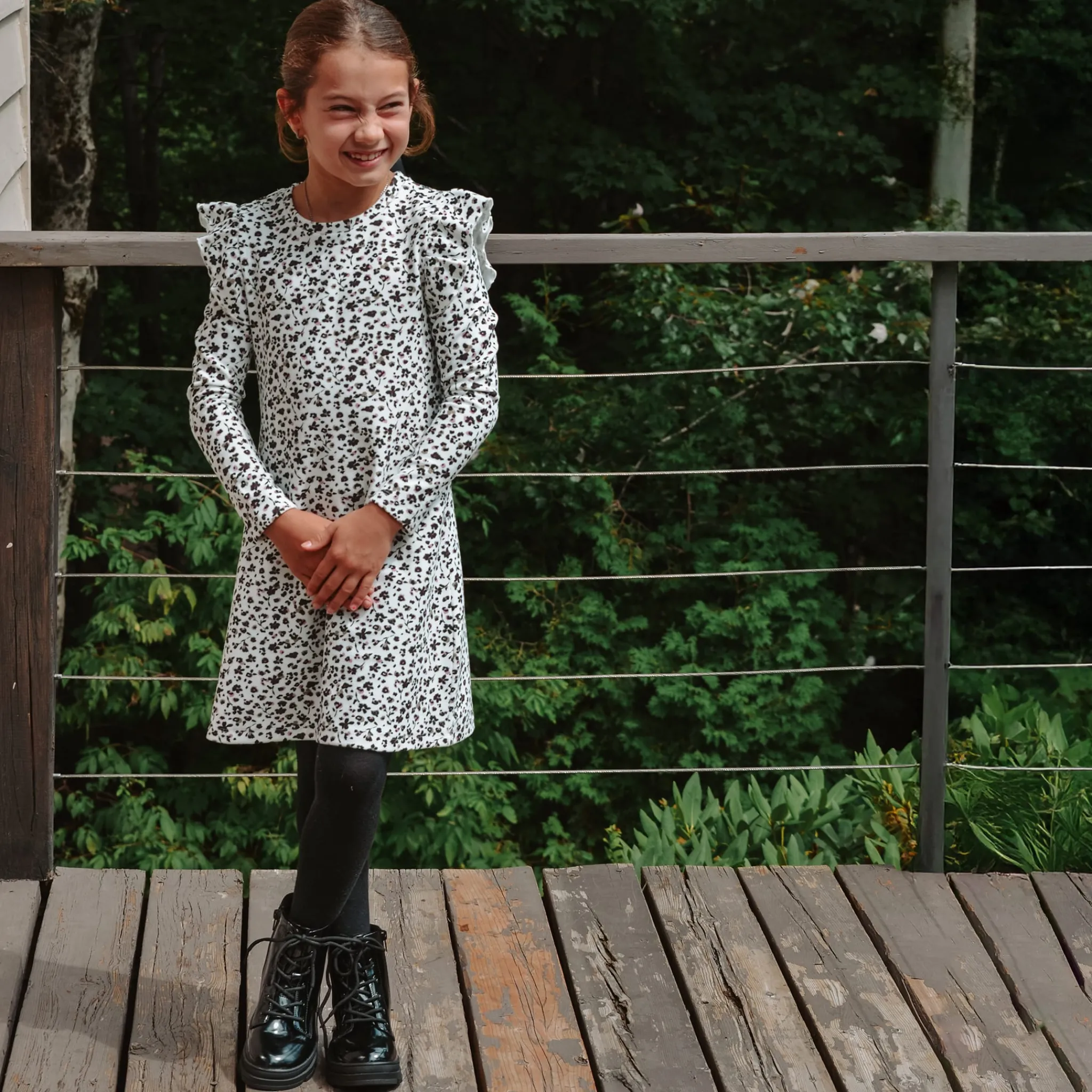 Kids Look Dresses & Rompers>Floral AOP Romance Dress 7-14
