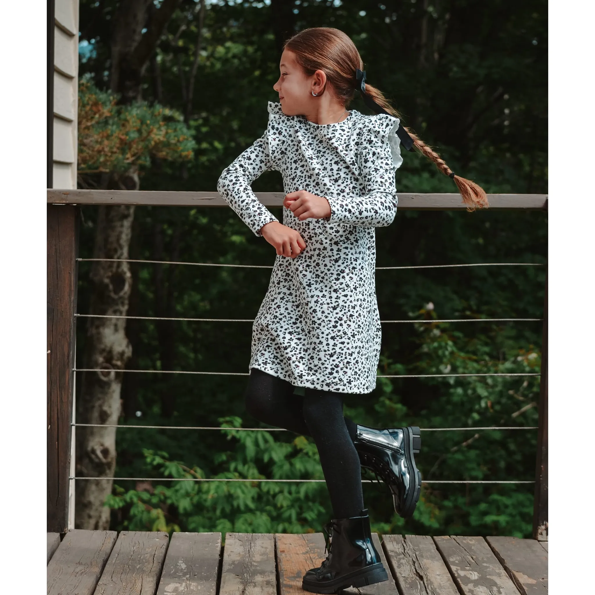 Kids Look Dresses & Rompers>Floral AOP Romance Dress 7-14