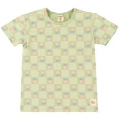 Kids Camp by Birdz Floral Check T-shirt 2-8y