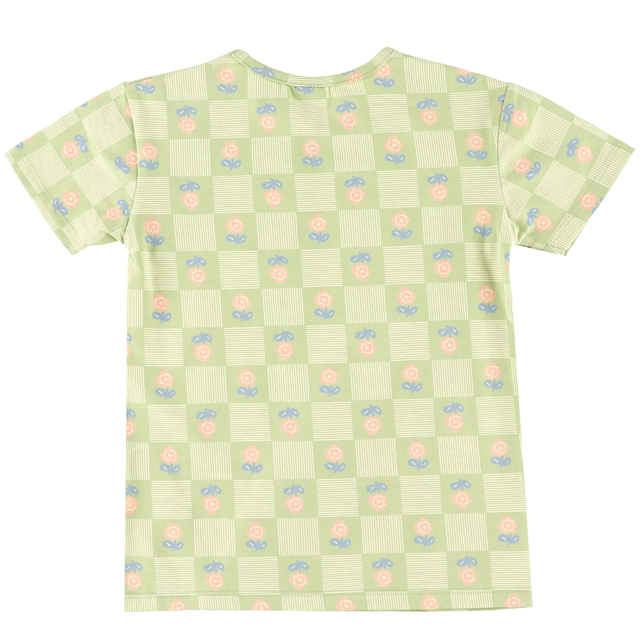 Kids Camp by Birdz Floral Check T-shirt 2-8y