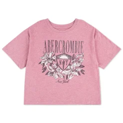 Kids Abercrombie Kids Tops>Floral Ny Crest T-shirt 5-18