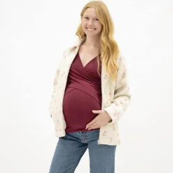 Bella Maternite Floral Sherpa Jacket