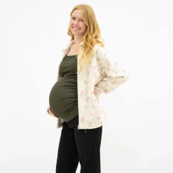 Bella Maternite Floral Sherpa Jacket
