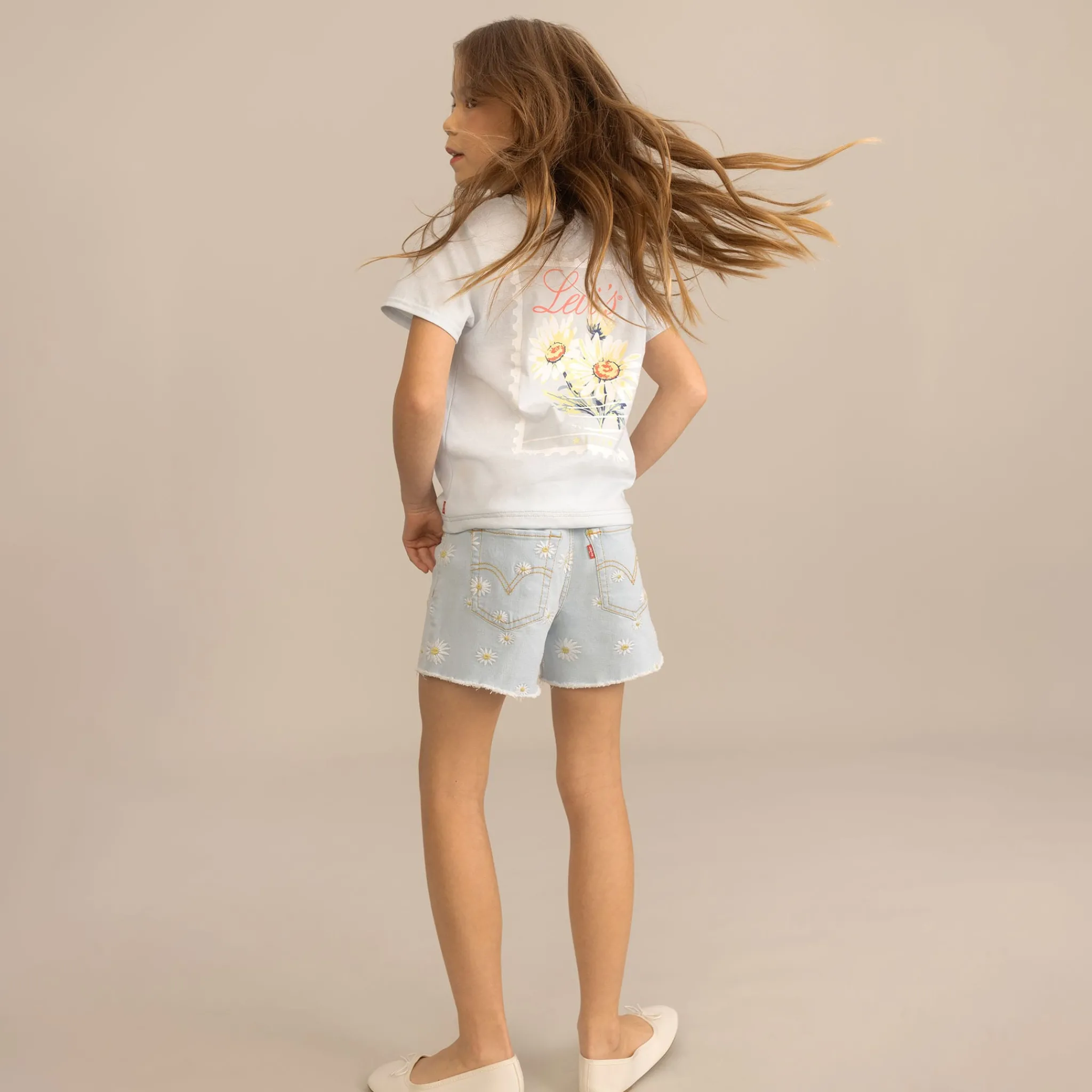 Kids Levis Tops>Floral Stamp T-shirt 7-16y