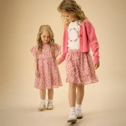 Kids Creamie Dresses & Rompers>Flower Dobby Dress 2-14