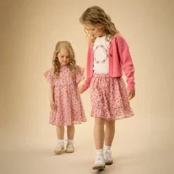 Kids Creamie Flower Dobby Skirt 2-14