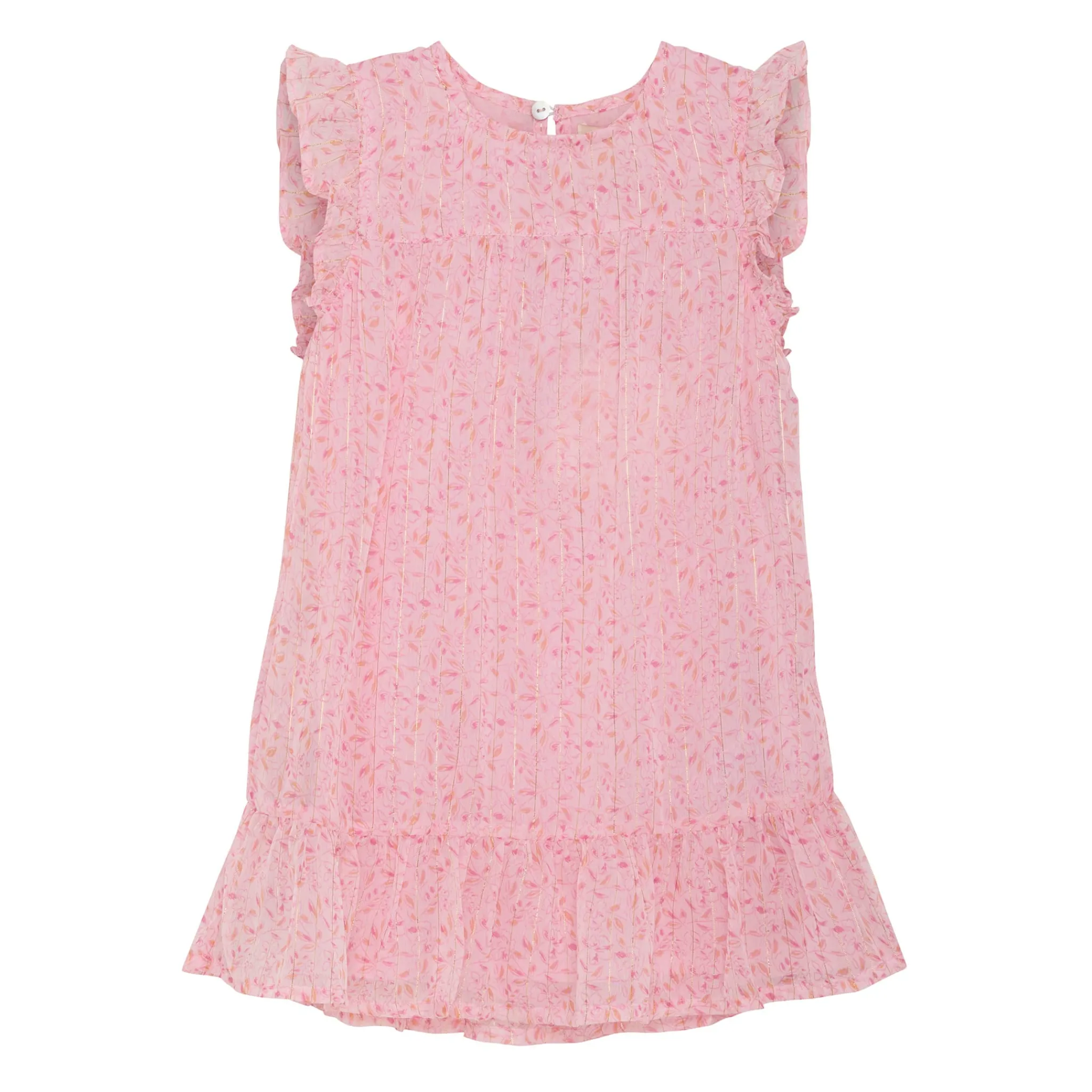 Kids Creamie Flower Lurex Dress 2-6y